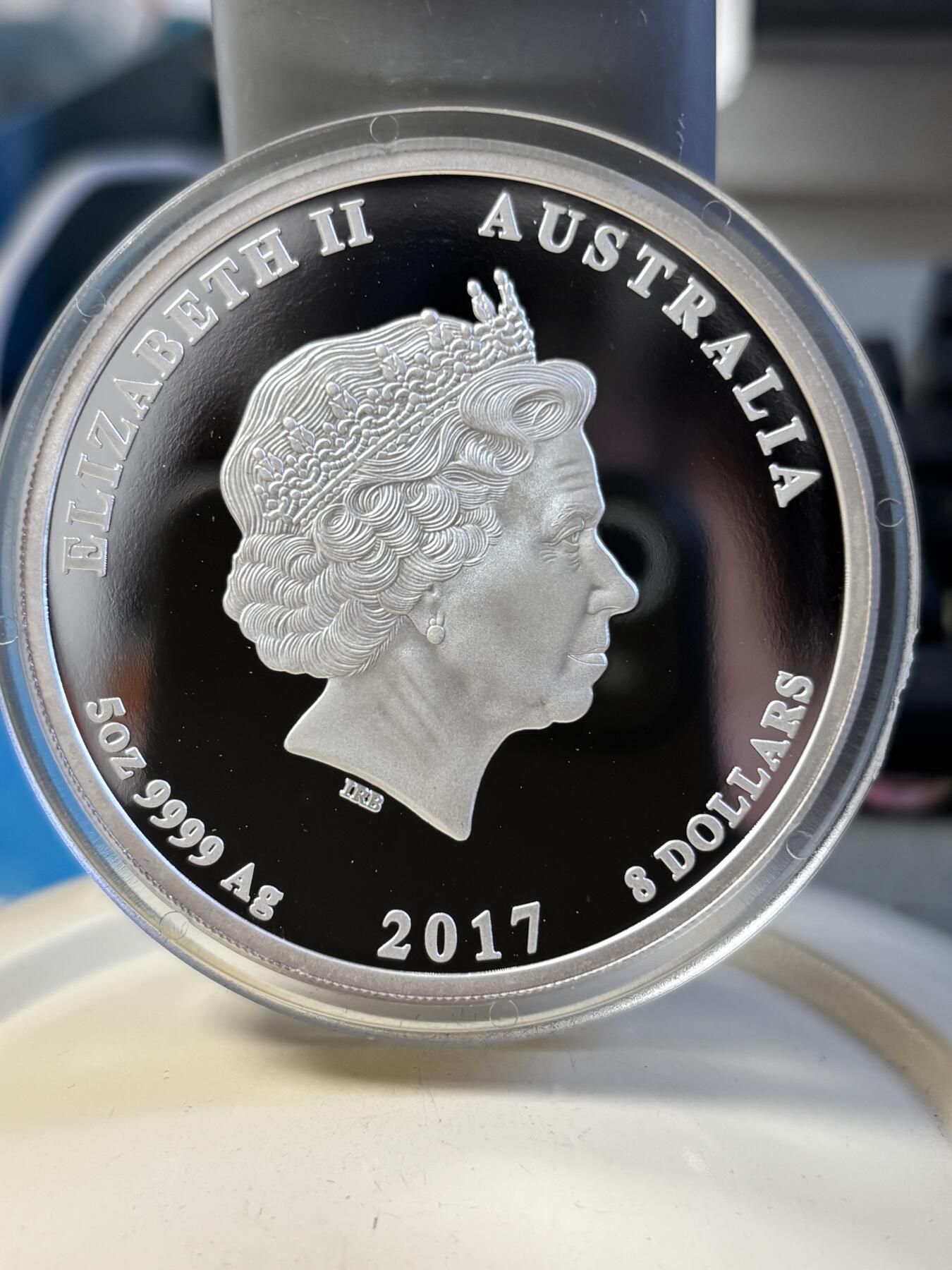 第181期拍卖 澳大利亚2017年诗人亨利劳森诞辰150周年5盎司银币，9999银，发行250枚