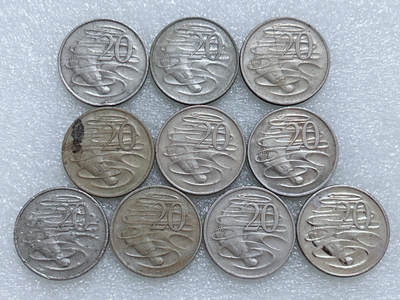 第一海外回流一元起拍收藏 散集专场  第262期 - 澳大利亚20分硬币 花冠女王版 10枚