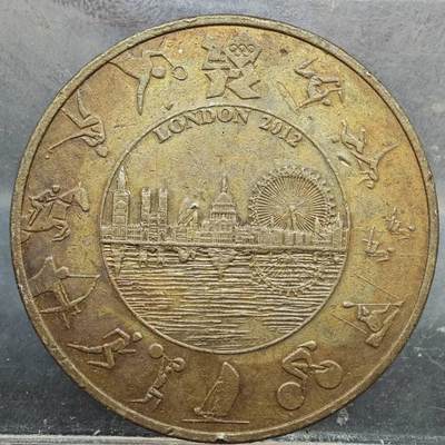 【淘币小摊】实时拍第七百八十九拍   散币场   满百包邮可预留二周 每周一统一发货   - 英国2012年伦敦奥运会5镑纪念币