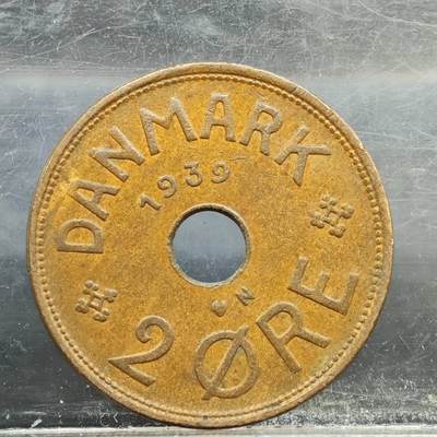【淘币小摊】实时拍第七百八十九拍   散币场   满百包邮可预留二周 每周一统一发货   - 丹麦1939年2欧尔铜币