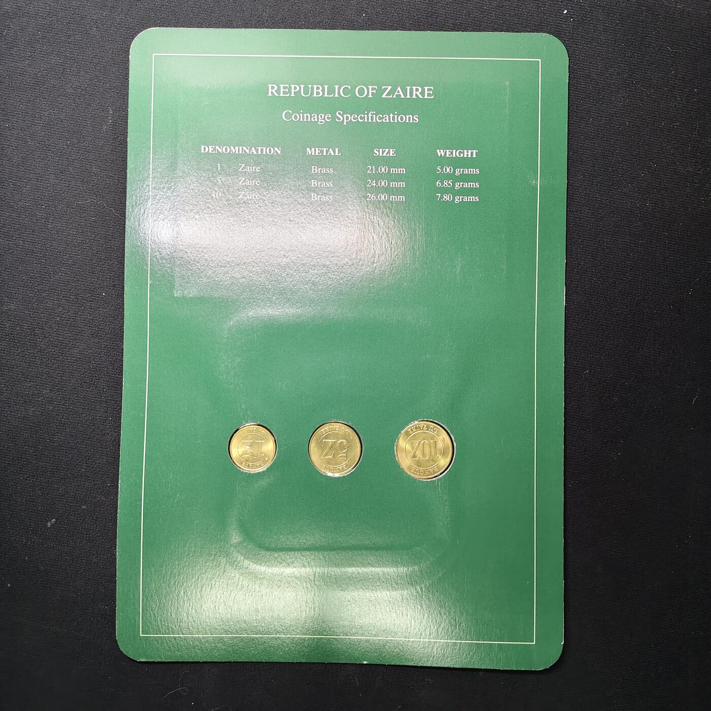 【全场包邮】纯粹捡漏拍475场（免费代拍第12场） 【富兰克林·世界各国硬币系列邮币卡】扎伊尔共和国