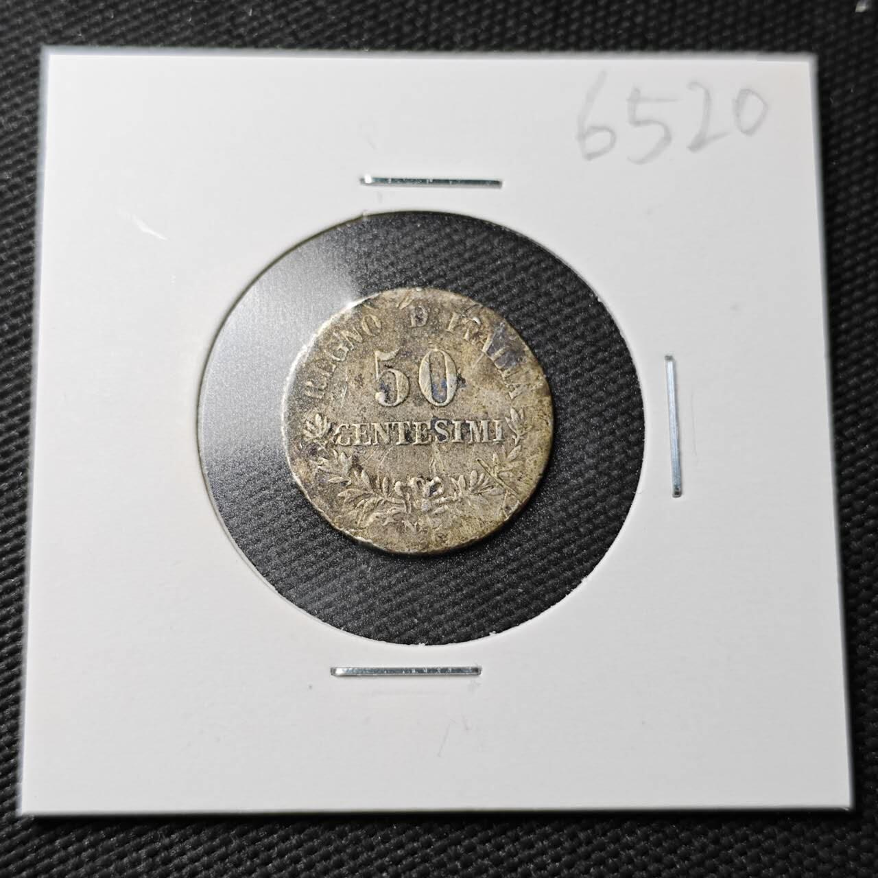 KK钱币收藏小铺  第365场  2月预留时间 周末发货  意大利50分银币