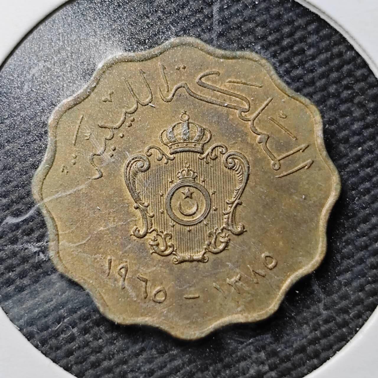 KK钱币收藏小铺  第365场  2月预留时间 周末发货  利比亚5米利姆