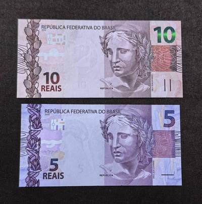 北京马甸外国币专卖第146期，外国纸币币专场，陆续上拍，欢迎关注 - 巴西2張全新