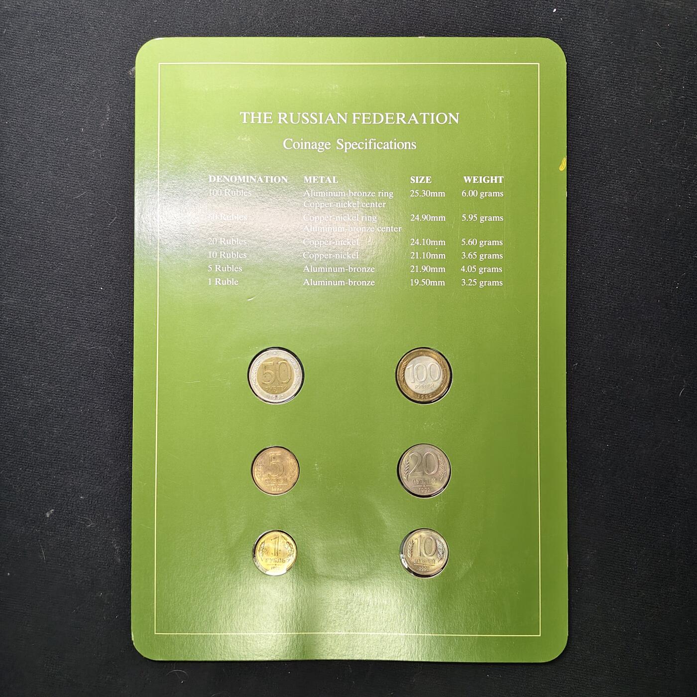 【全场包邮】纯粹捡漏拍475场（免费代拍第12场） 【富兰克林·世界各国硬币系列邮币卡】俄罗斯联邦