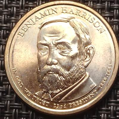 布加迪🐬～世界钱币(上海)🌾第 257 期 /  各国套币和散币 - 美国🇺🇸总统币 第23任 本杰明·哈里森(1889-1893)
