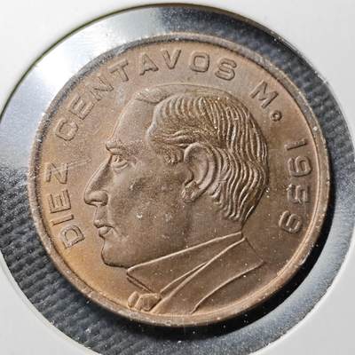 KK钱币收藏小铺  第365场  2月预留时间 周末发货 -  1959墨西哥10分铜币