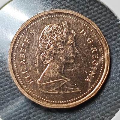 KK钱币收藏小铺  第365场  2月预留时间 周末发货 - 1985加拿大1分精制币 