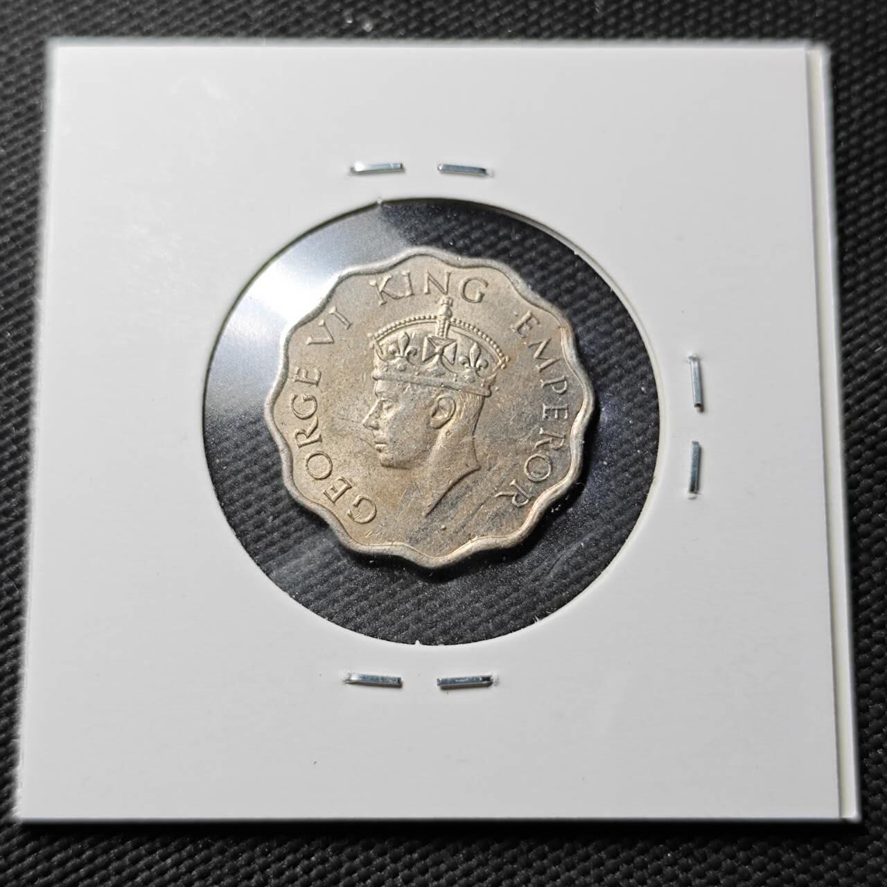 KK钱币收藏小铺  第365场  2月预留时间 周末发货  1941英属印度1安娜