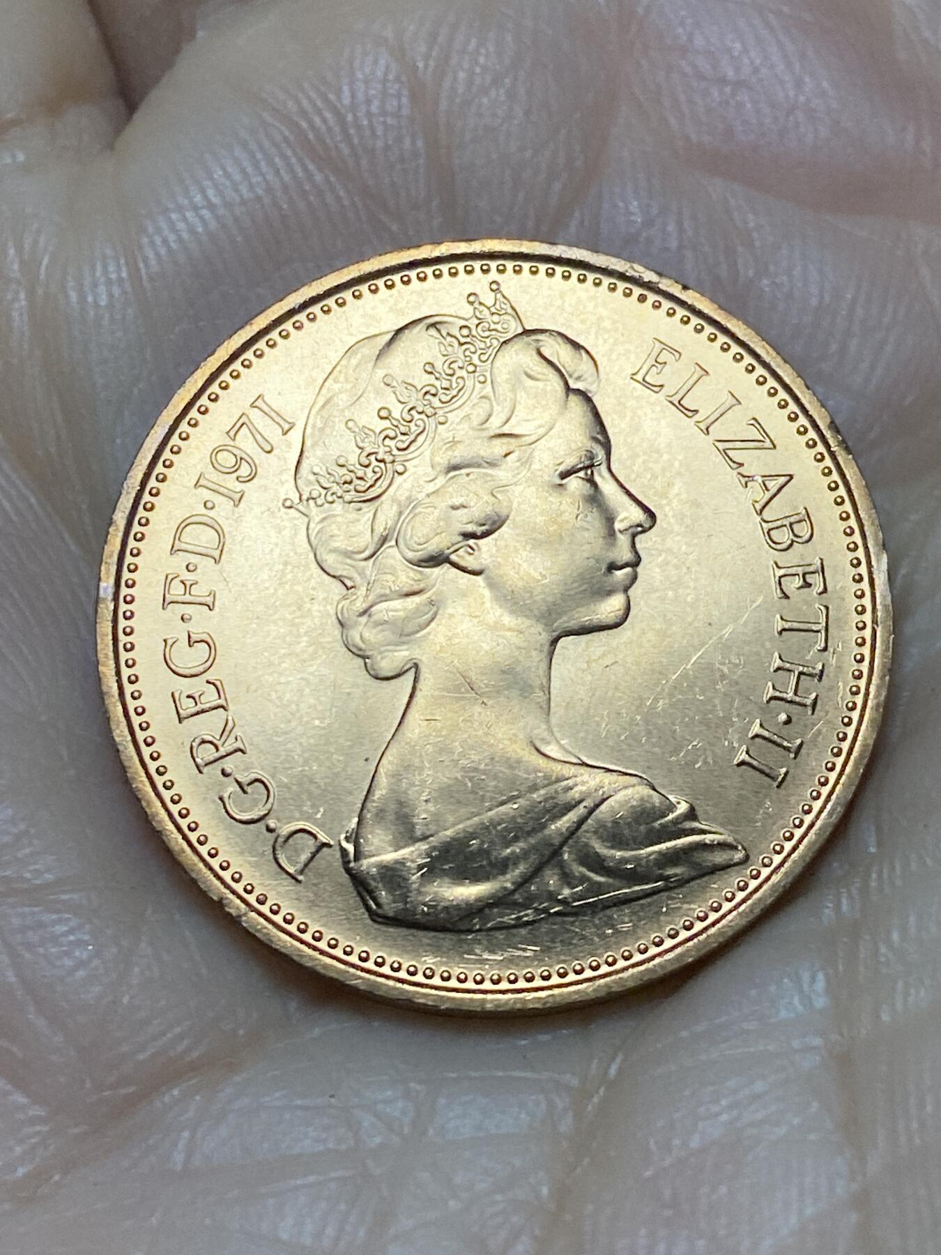 2025年第一百二十四场(总第一百五十场）外国好品散币(免佣金) 全新英国🇬🇧1971年2新便士