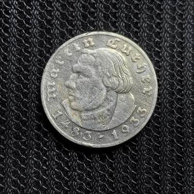 道一币馆币章第一百五十三场 - 德国1933年马丁路德诞辰450年2马克纪念银币