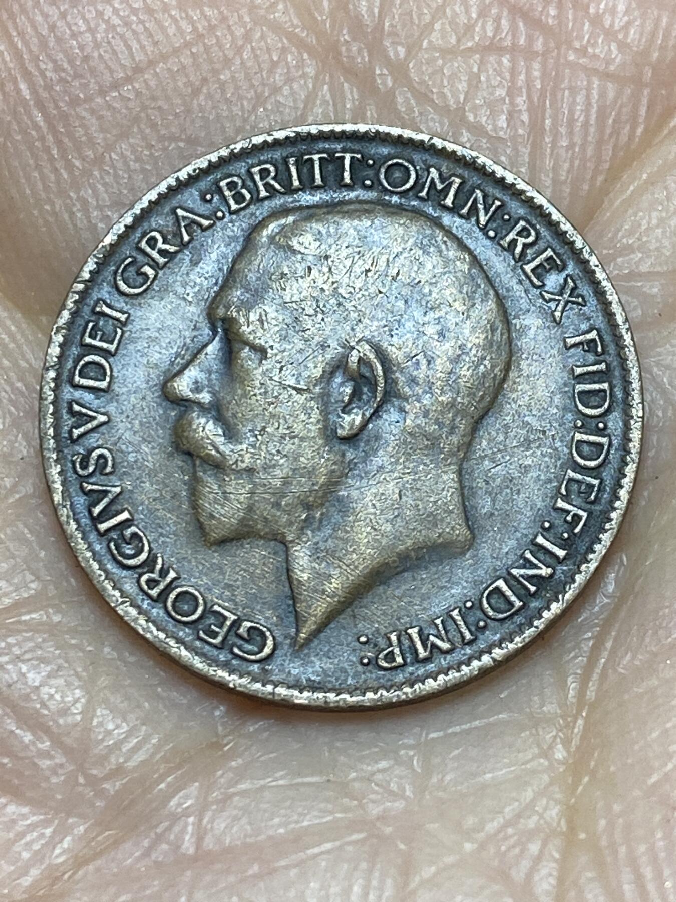 2025年第一百二十四场(总第一百五十场）外国好品散币(免佣金) 英国🇬🇧1913年1法新(乔治五世第一版)