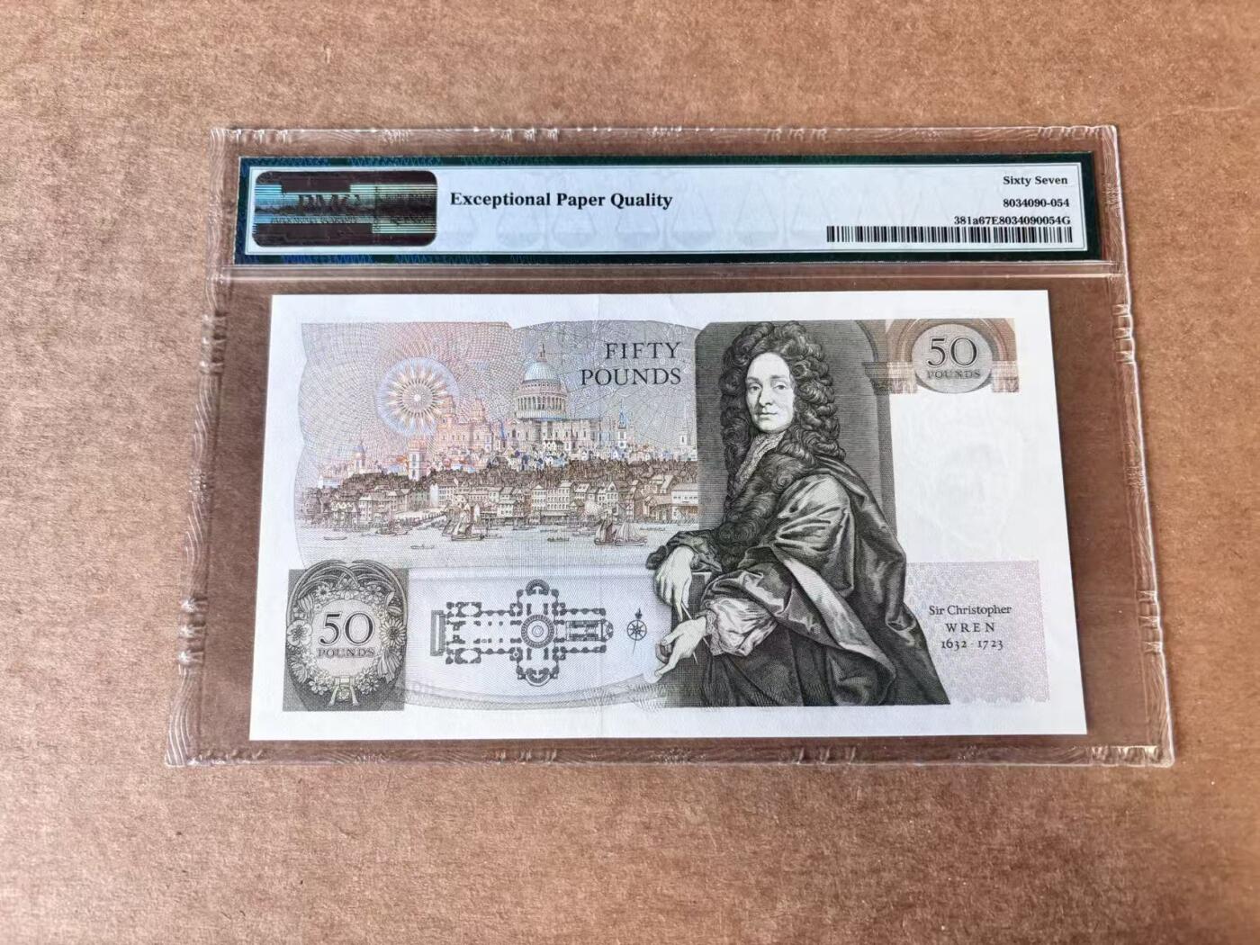 【Blue Auction】世界纸币精拍第746期——18级TOP拍卖/信誉/品质/专业/高效💫 【a版】英国 D序列 1981-88年50镑 PMG67EPQ 高分