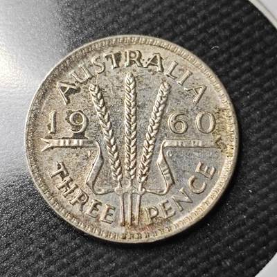 KK钱币收藏小铺  第365场  2月预留时间 周末发货 -  1960澳大利亚3便士银币