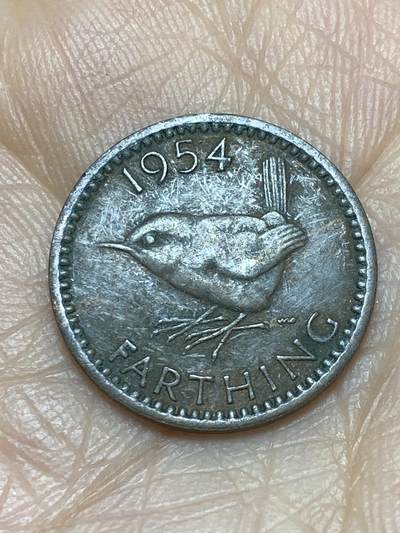 2025年第一百二十四场(总第一百五十场）外国好品散币(免佣金) - 英国🇬🇧1954年1法新(伊丽莎白二世青年桂冠第二版，首发年)