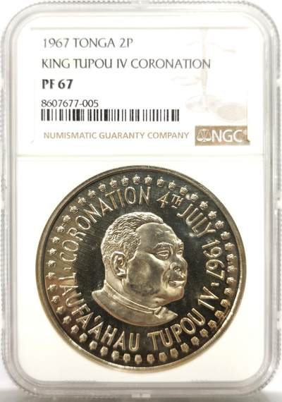 博洋堂“物美丰成”11月精品专场暨第145期（全场包邮） - NGC PF67 汤加1967年2潘加精制大镍币，少见品种，发行量极少，高分可藏