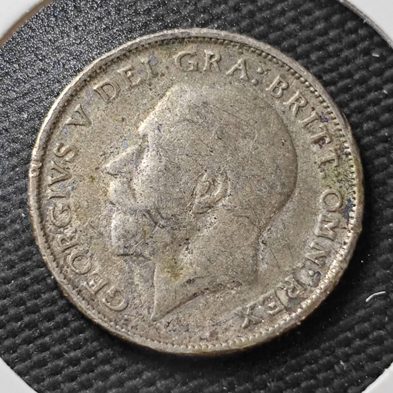 KK钱币收藏小铺  第365场  2月预留时间 周末发货  1924英国6便士银币