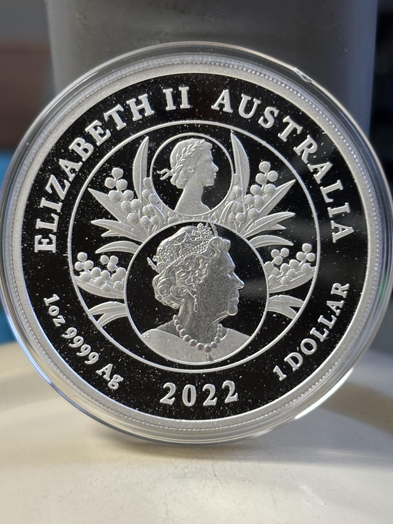 第181期拍卖 澳大利亚2022年伊丽莎白二世女王白金禧年纪念银币,9999银，发行5000枚