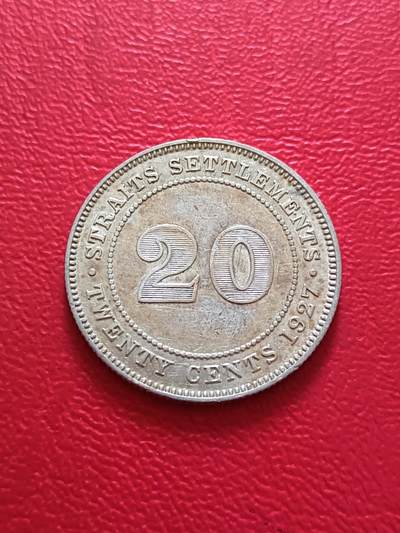 【云涧收藏】第七十七场 - 英属海峡1927年20分银币