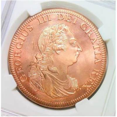 古泉园地 MS64 英国乔治三世+海神 高浮雕精制大铜章 40MM - 古泉园地 MS64 英国乔治三世+海神 高浮雕精制大铜章 40MM