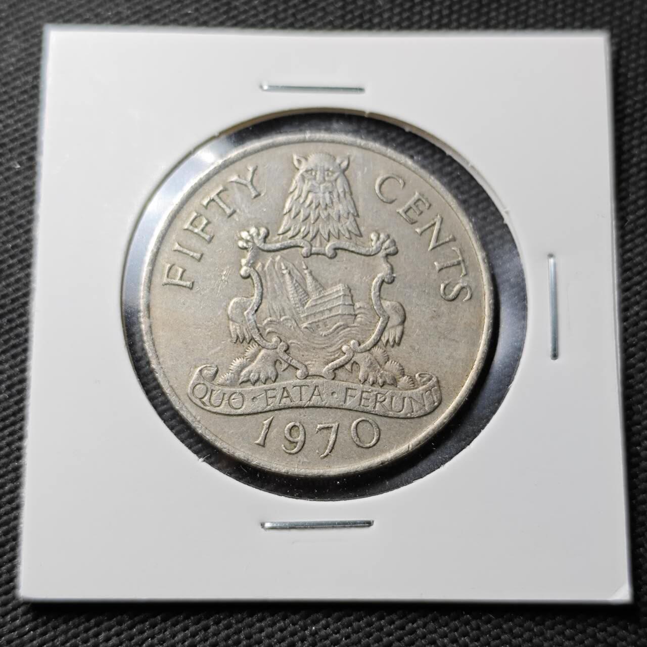 KK钱币收藏小铺  第365场  2月预留时间 周末发货  1970百慕大50分