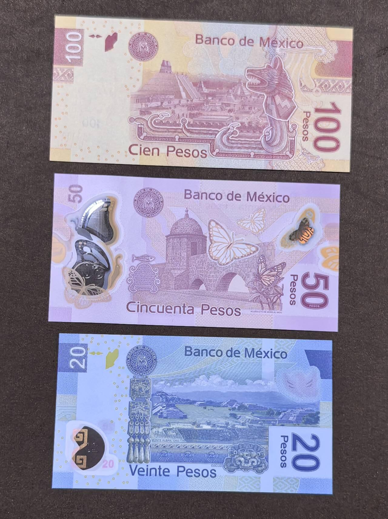 北京马甸外国币专卖第146期，外国纸币币专场，陆续上拍，欢迎关注 墨西哥纸币全新3张