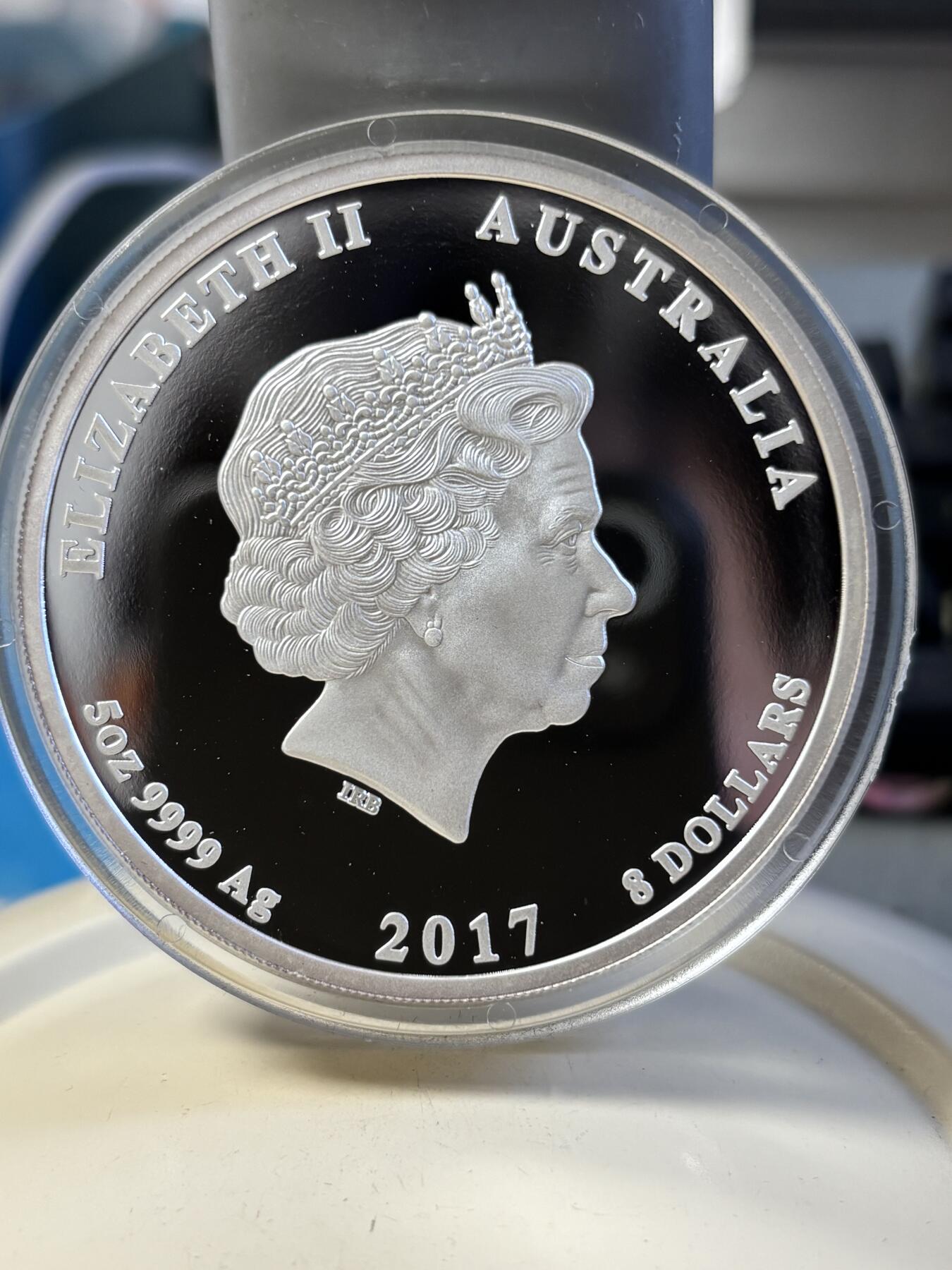 第181期拍卖 澳大利亚2017年诗人亨利劳森诞辰150周年5盎司银币，9999银，发行250枚