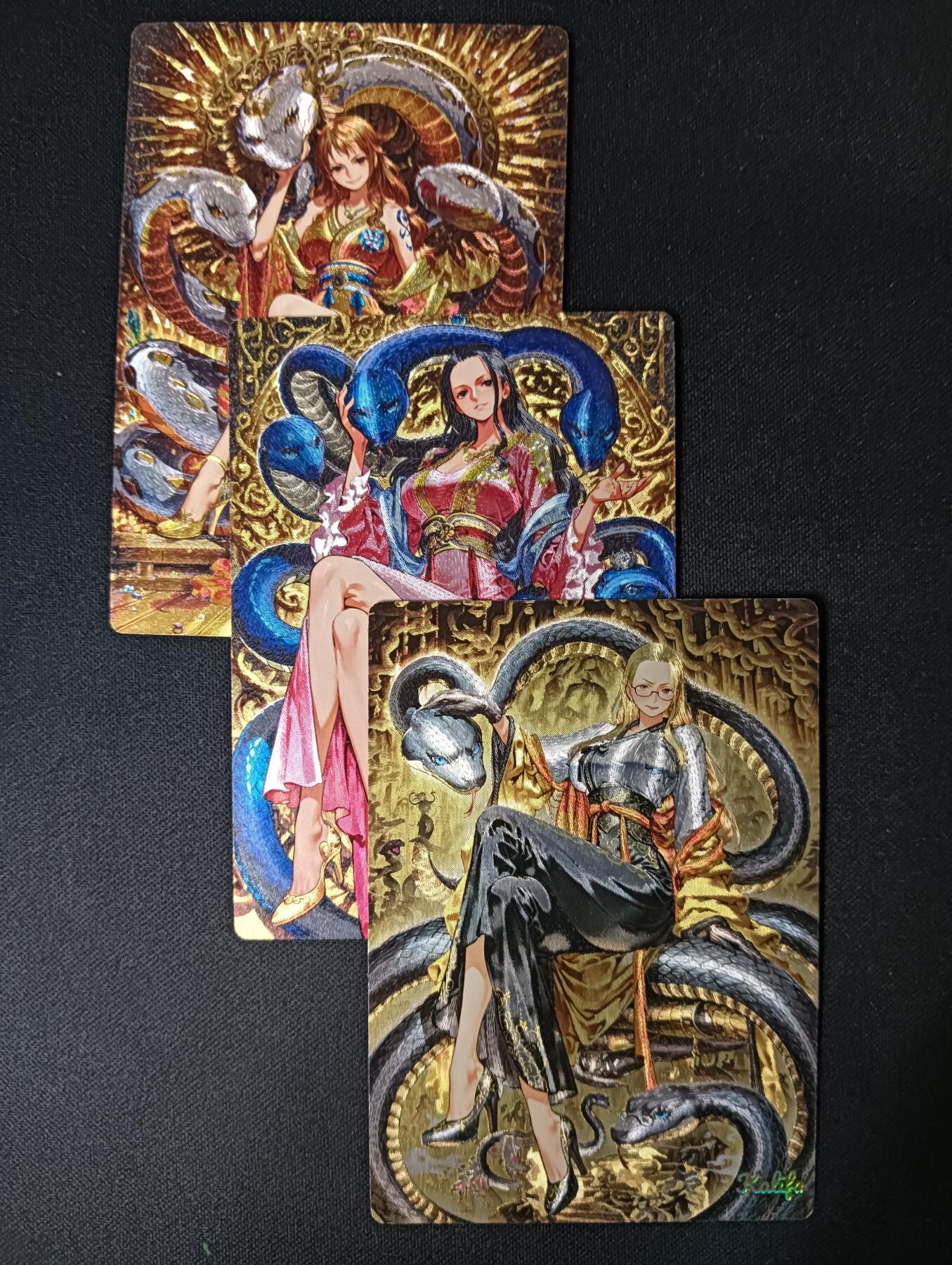 花开卡拍第46期（11月9号周日截拍，品控勿拍!!!拍品不寄存，运费5元，自制卡难免瑕疵，可能存在轻微撞角爆边等出厂瑕疵，品控介意勿拍！） 奇点卡牌 盲包卡 粗闪 海贼王 罗宾 娜美 卡莉法