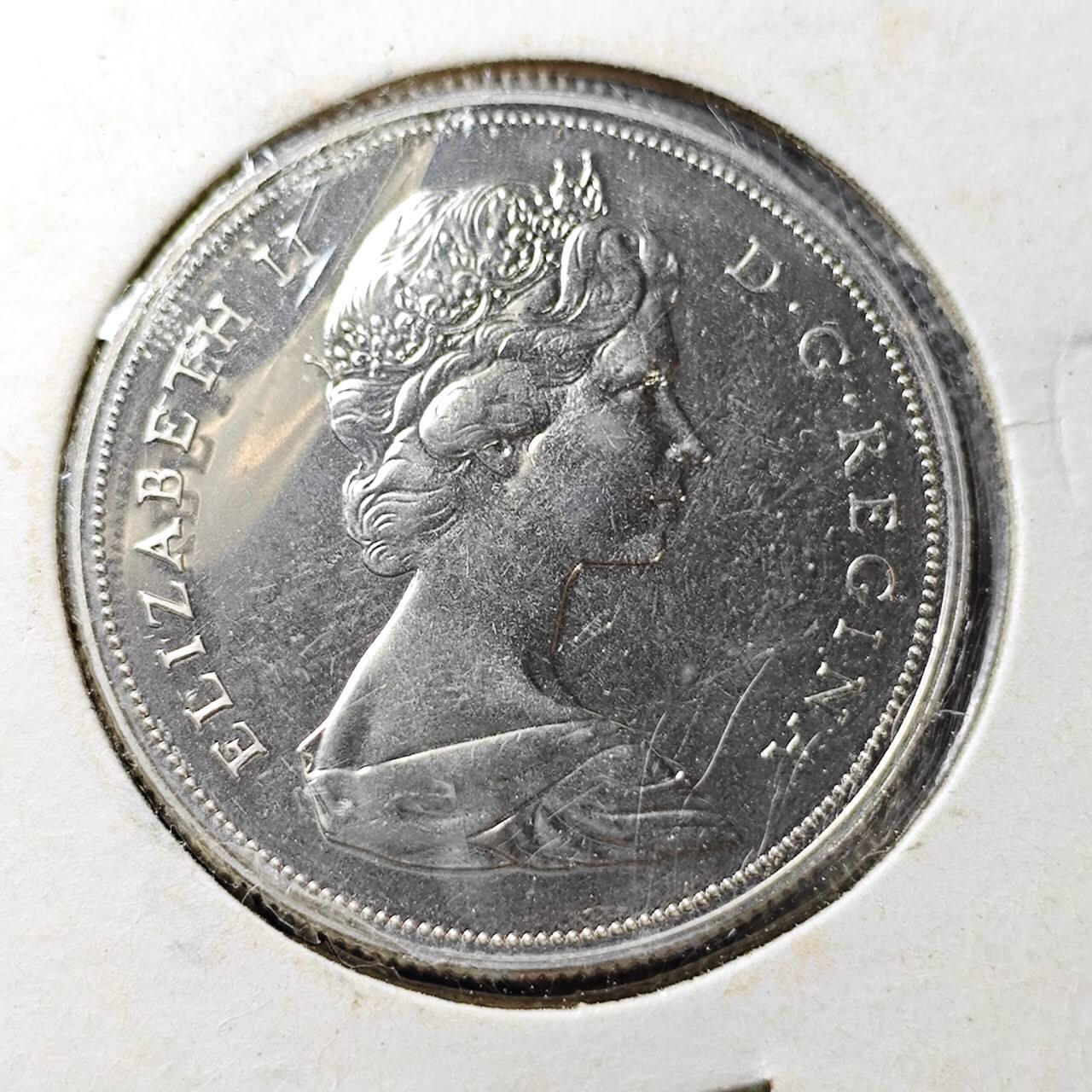 KK钱币收藏小铺  第365场  2月预留时间 周末发货  1970加拿大1元纪念币 好品