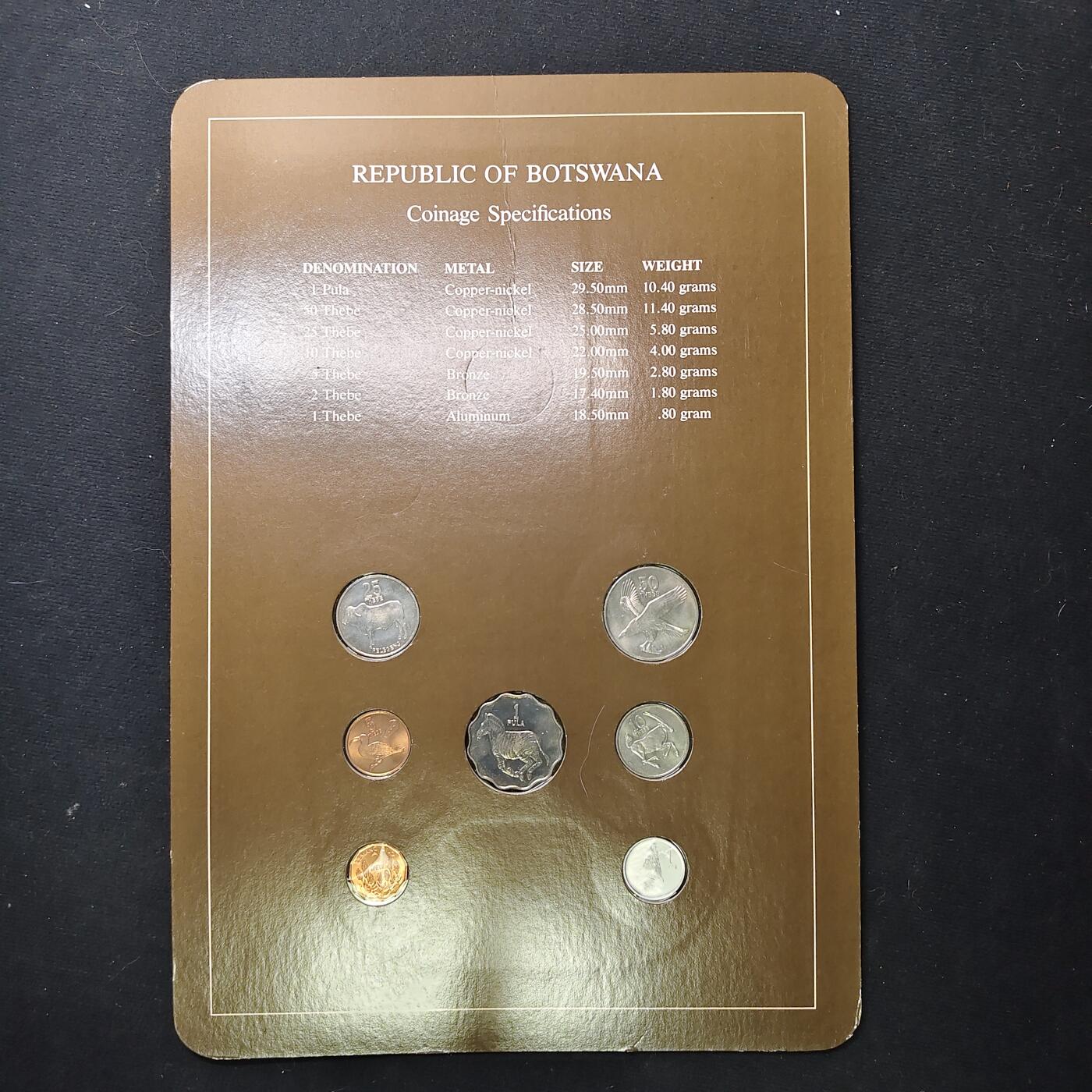 【全场包邮】纯粹捡漏拍475场（免费代拍第12场） 【富兰克林·世界各国硬币系列邮币卡】博兹瓦纳共和国