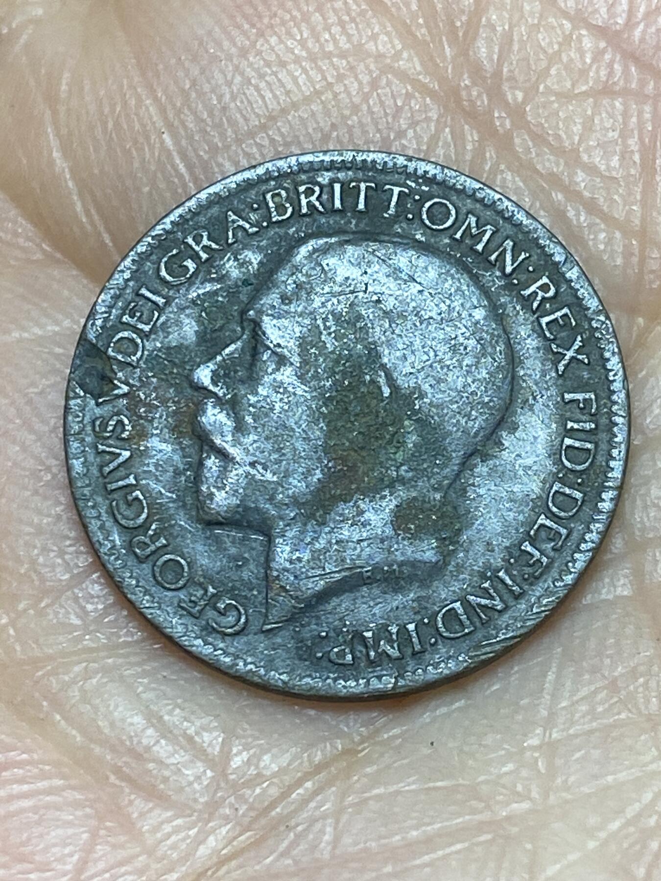 2025年第一百二十四场(总第一百五十场）外国好品散币(免佣金) 英国🇬🇧1917年1法新(乔治五世第一版)