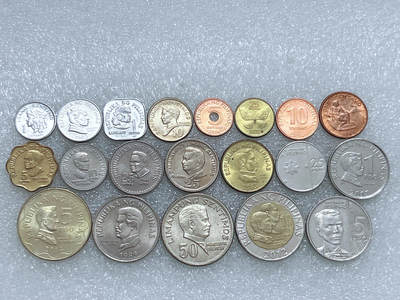 第一海外回流一元起拍收藏 散集专场  第262期 - 菲律宾不同版本面值硬币 20枚 原光好品