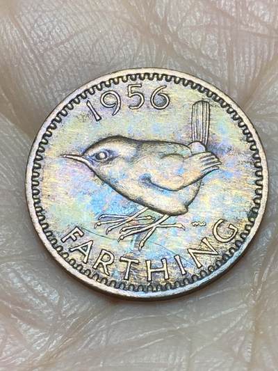 2025年第一百二十四场(总第一百五十场）外国好品散币(免佣金) - 少见年份–英国🇬🇧1956年1法新(伊丽莎白二世青年桂冠第二版，关门年)