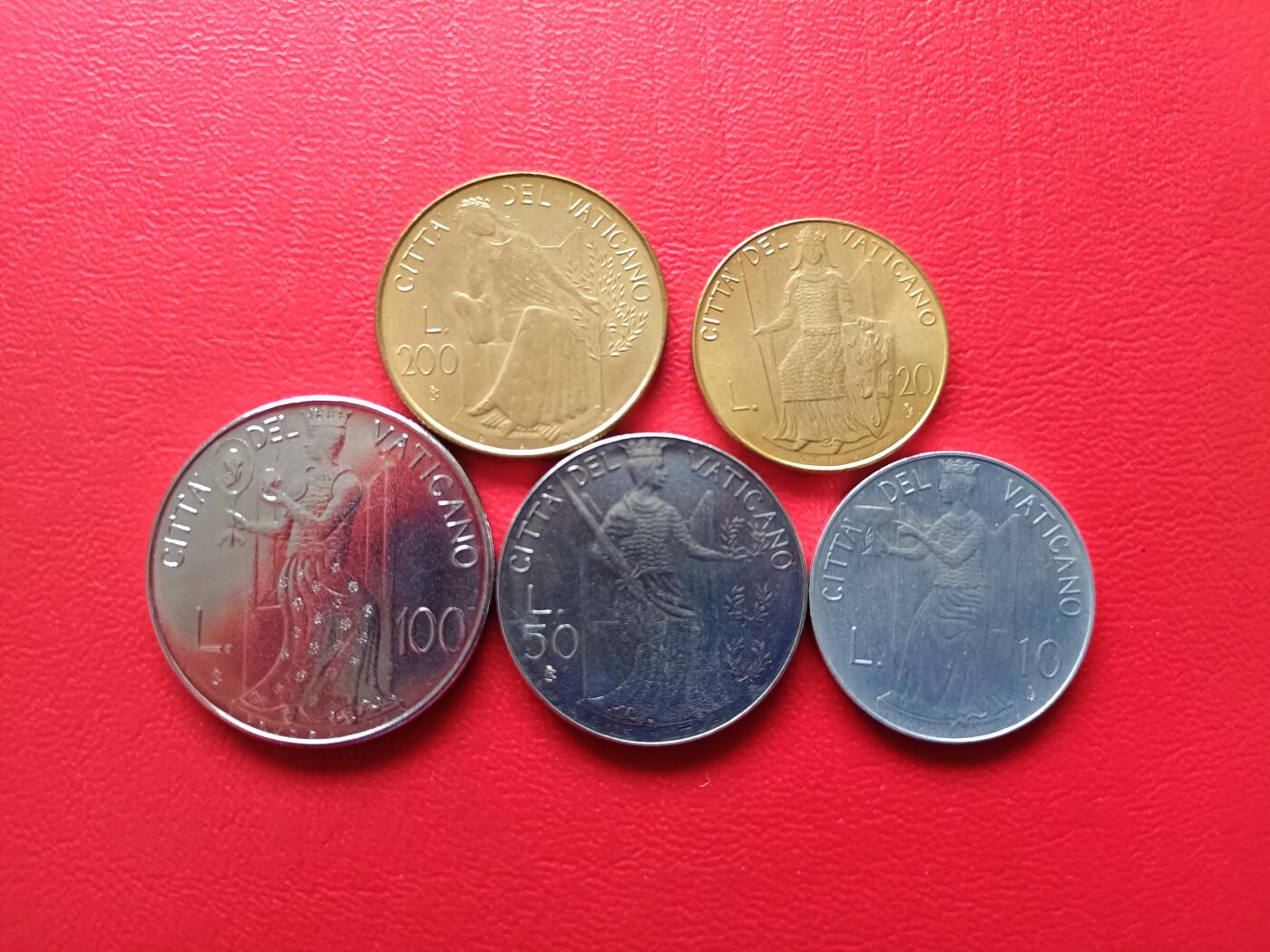 【云涧收藏】第七十七场 梵蒂冈1980年10～200里拉5枚套