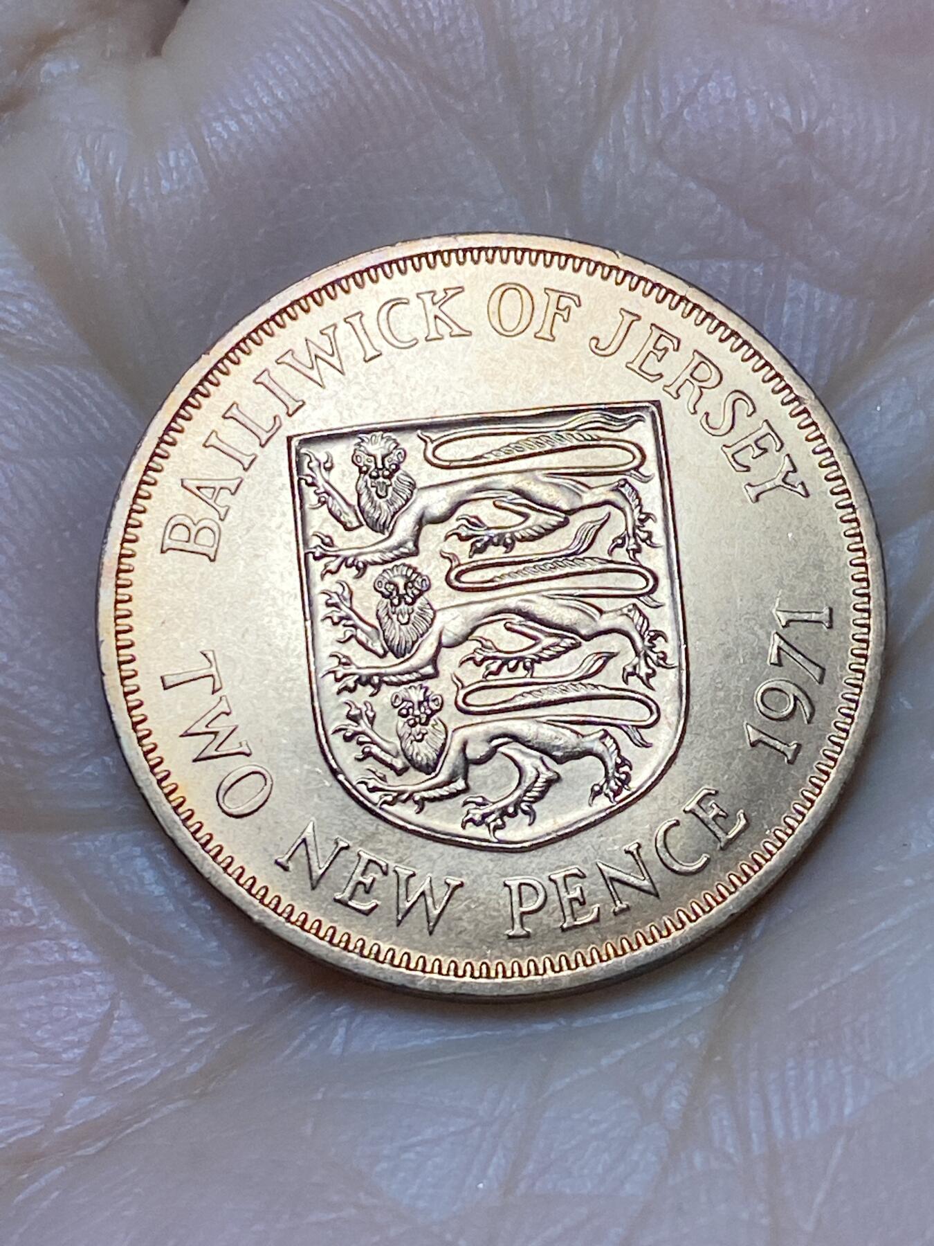 2025年第一百二十四场(总第一百五十场）外国好品散币(免佣金) 全新–英属泽西岛🇯🇪1971年2新便士