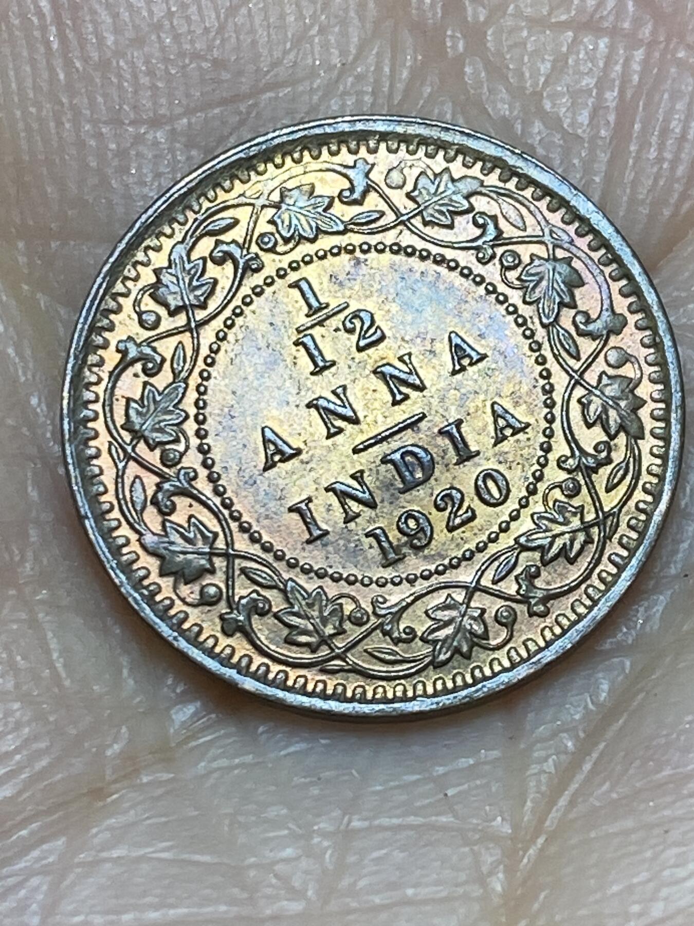 2025年第一百二十四场(总第一百五十场）外国好品散币(免佣金) 原光好品–英属印度1920年1/12安娜