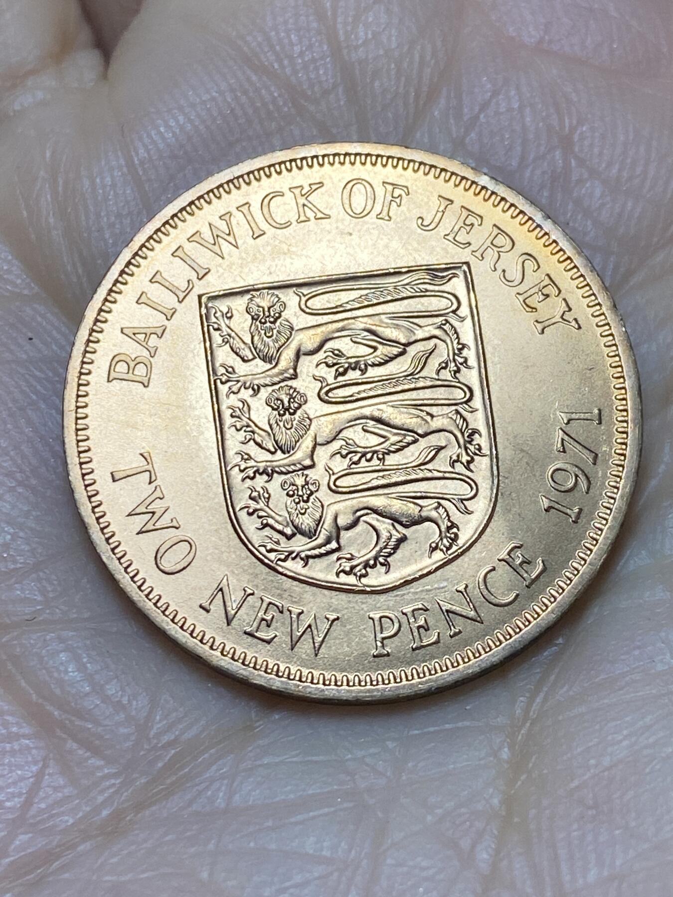 2025年第一百二十四场(总第一百五十场）外国好品散币(免佣金) 全新–英属泽西岛🇯🇪1971年2新便士