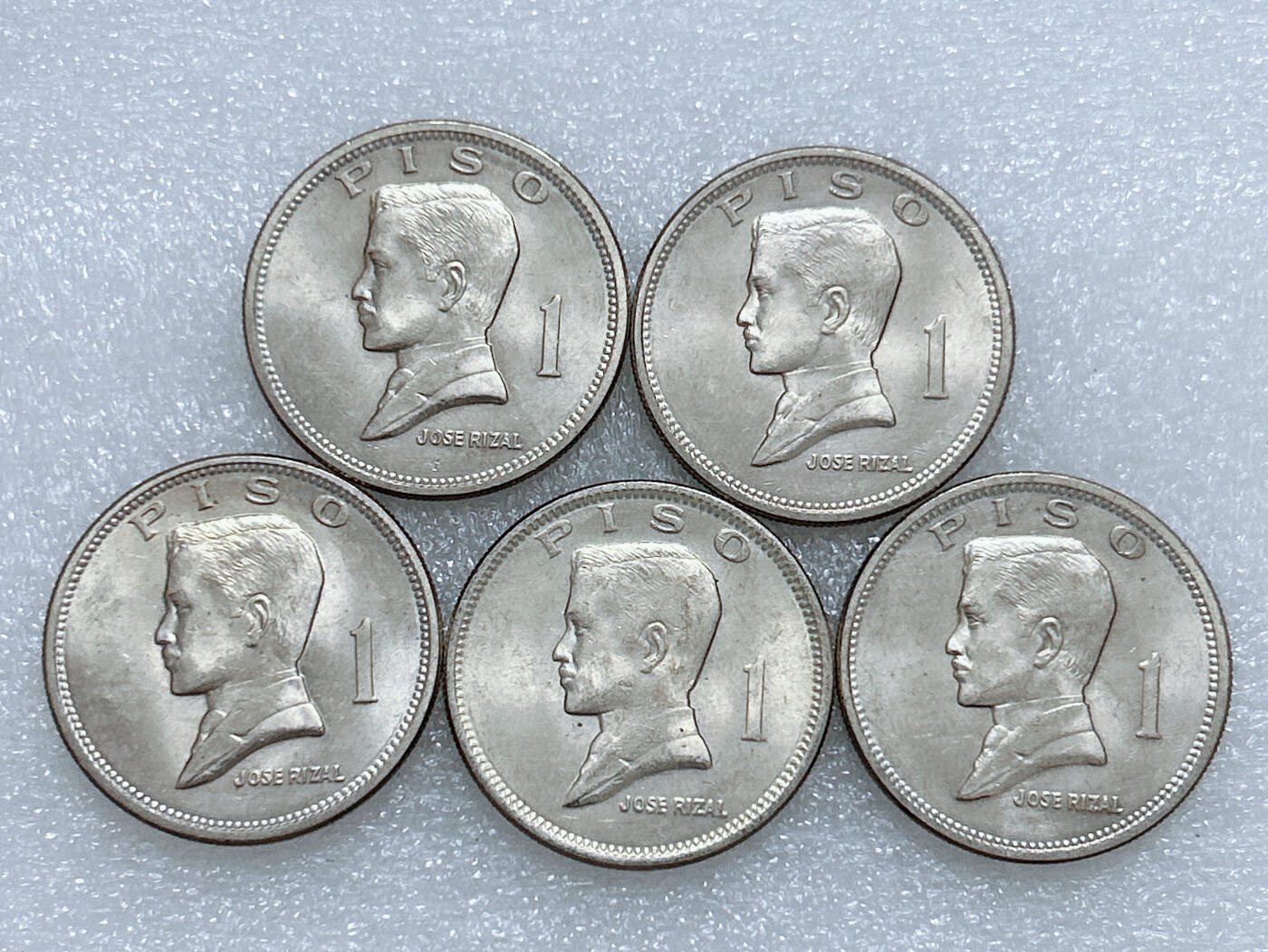 第一海外回流一元起拍收藏 散集专场  第262期 菲律宾1974年1比索大币 5枚 原光品