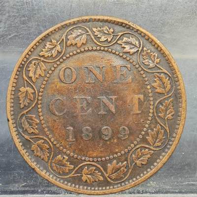 【淘币小摊】实时拍第七百八十九拍   散币场   满百包邮可预留二周 每周一统一发货   - 加拿大1899年维多利亚一分铜币