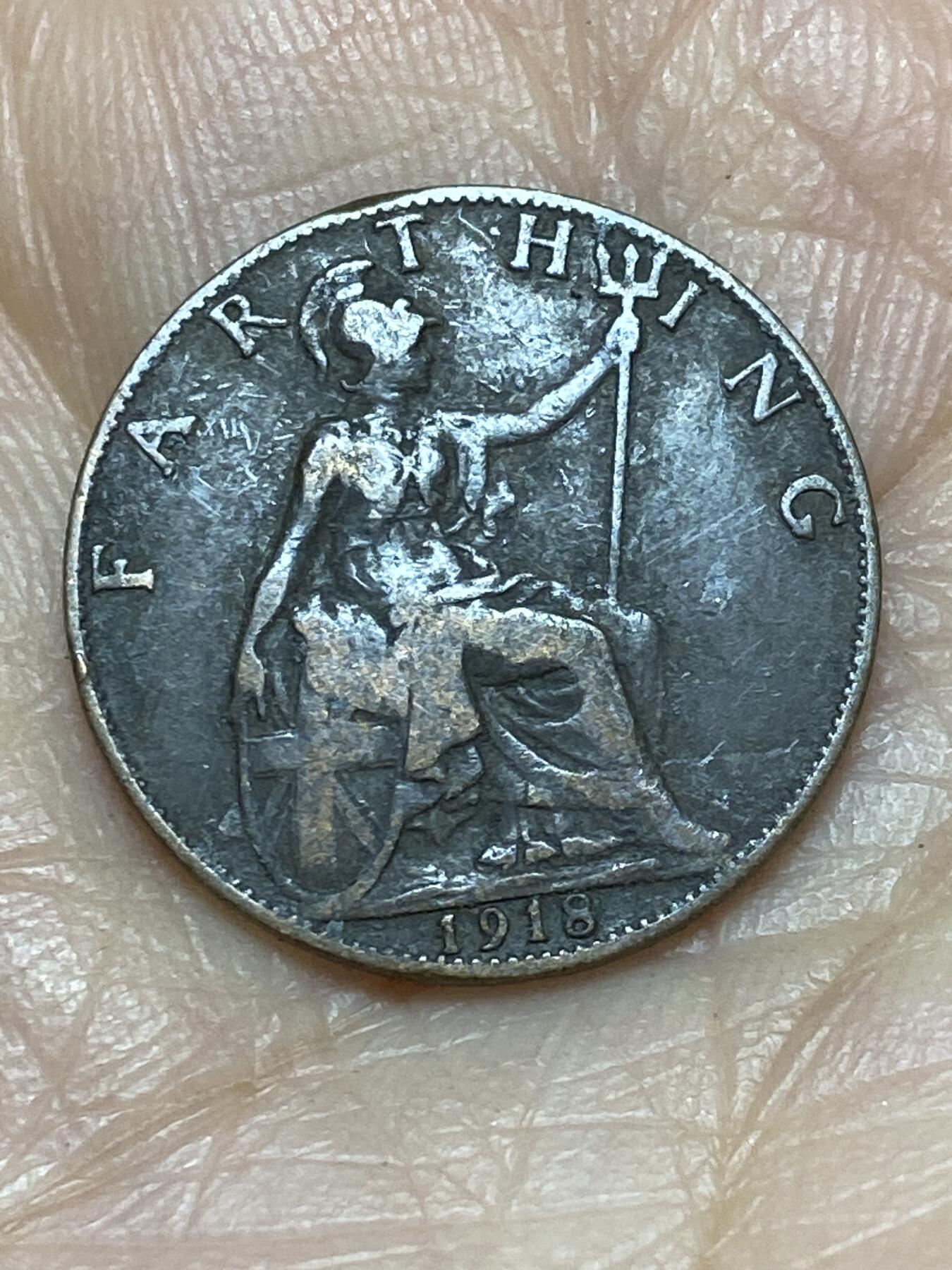 2025年第一百二十四场(总第一百五十场）外国好品散币(免佣金) 英国🇬🇧1918年1法新(乔治五世第一版，关门年)