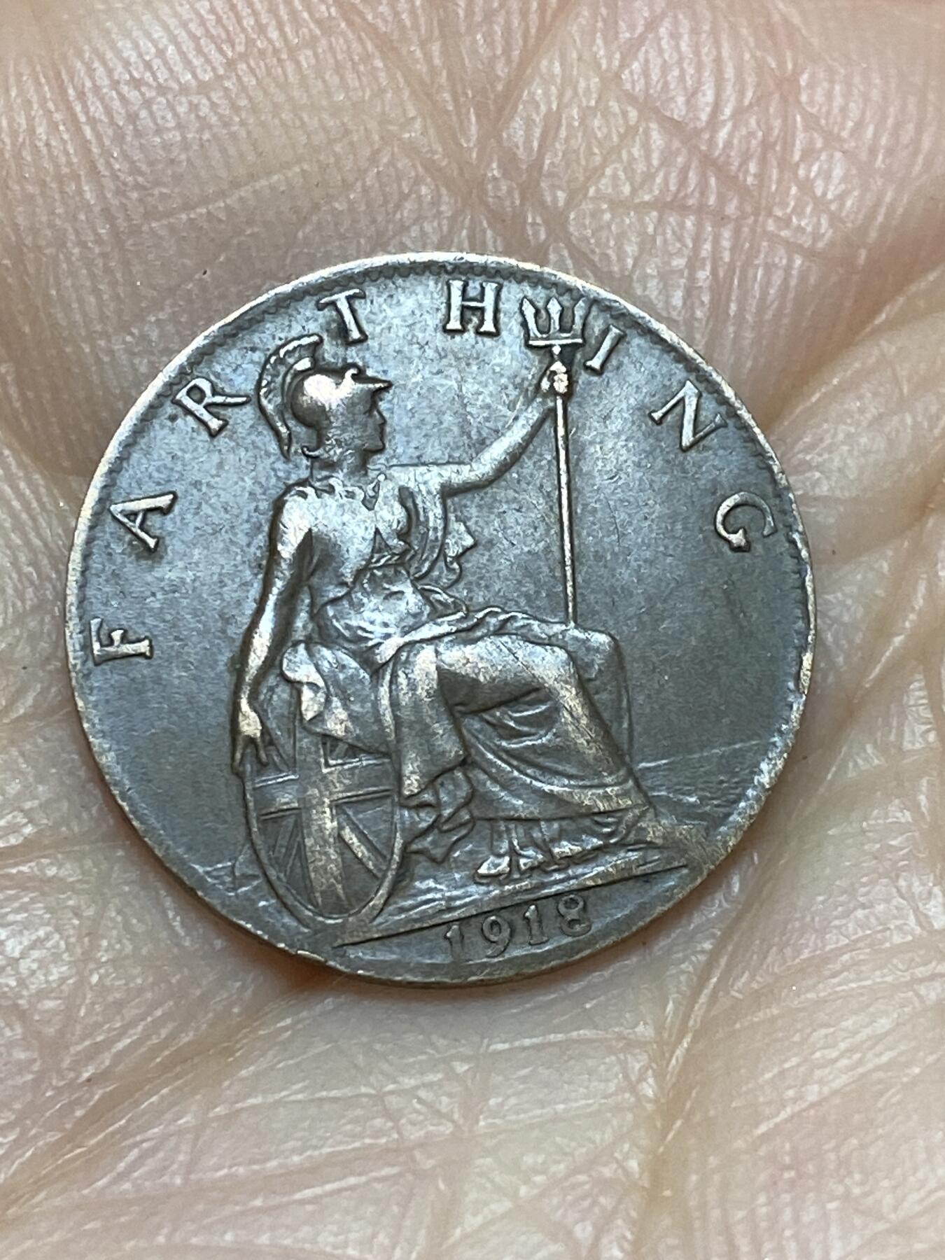 2025年第一百二十四场(总第一百五十场）外国好品散币(免佣金) 英国🇬🇧1918年1法新(乔治五世第二版，首发年)