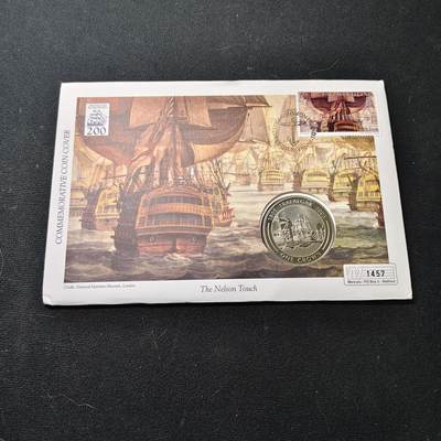 【全场包邮】纯粹捡漏拍475场（免费代拍第12场） - 【邮币封】直布罗陀2005年1克朗特拉加法尔海战200周年-突破克朗型纪念币邮币封