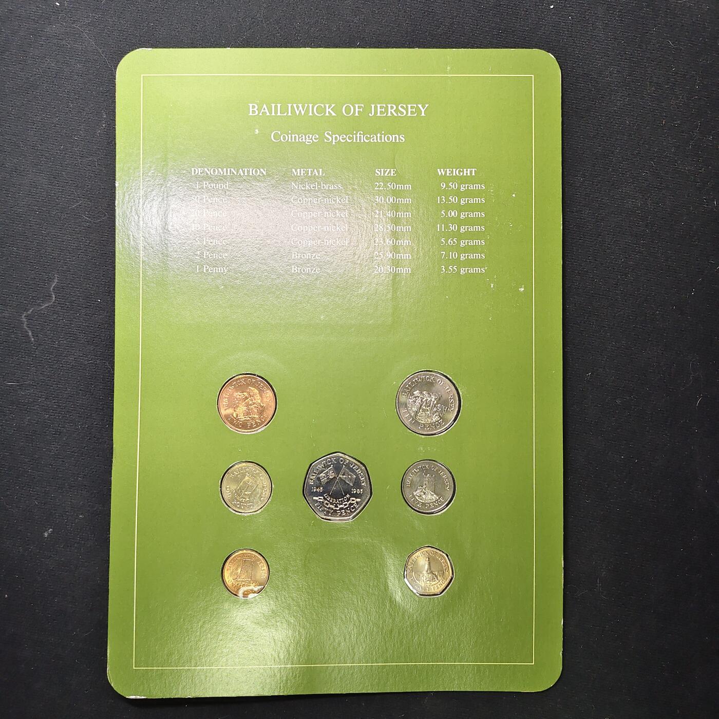 【全场包邮】纯粹捡漏拍475场（免费代拍第12场） 【富兰克林·世界各国硬币系列邮币卡】泽西（英国属地）-含二战纪念币+克莱门特教区