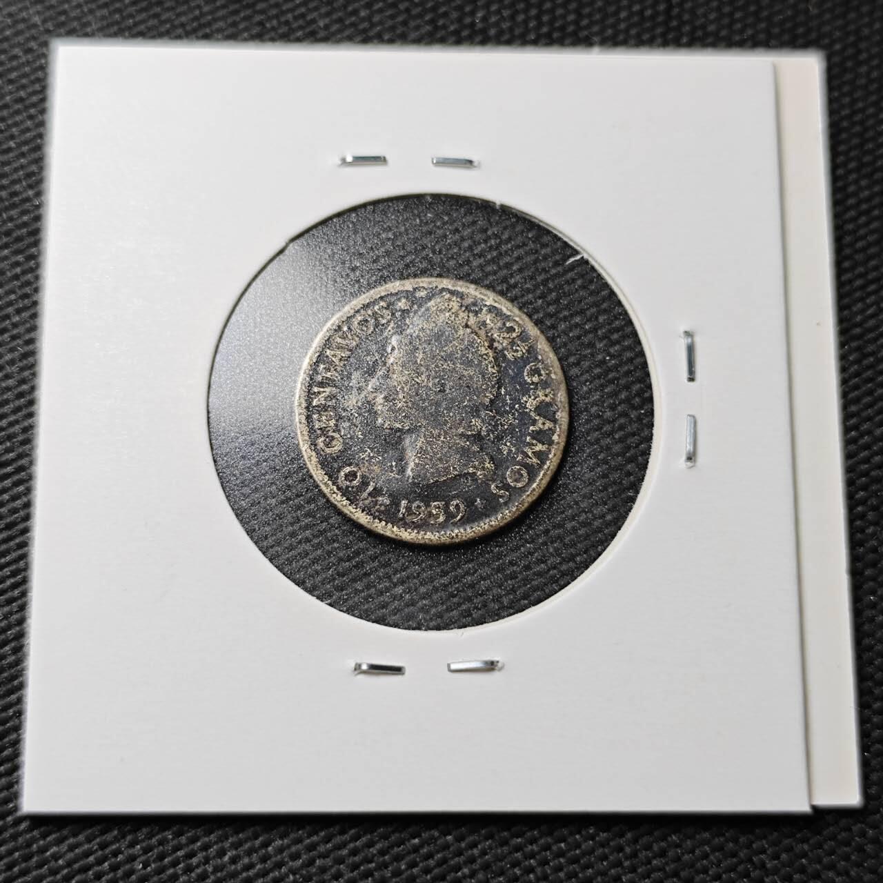 KK钱币收藏小铺  第365场  2月预留时间 周末发货  1959多米尼加10分银币