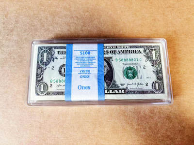 【Blue Auction】世界纸币精拍第746期——18级TOP拍卖/信誉/品质/专业/高效💫 - 【整刀 带58888888近全同8靓号】美国 2021年1美金 全新UNC （个别有轻微瑕疵）