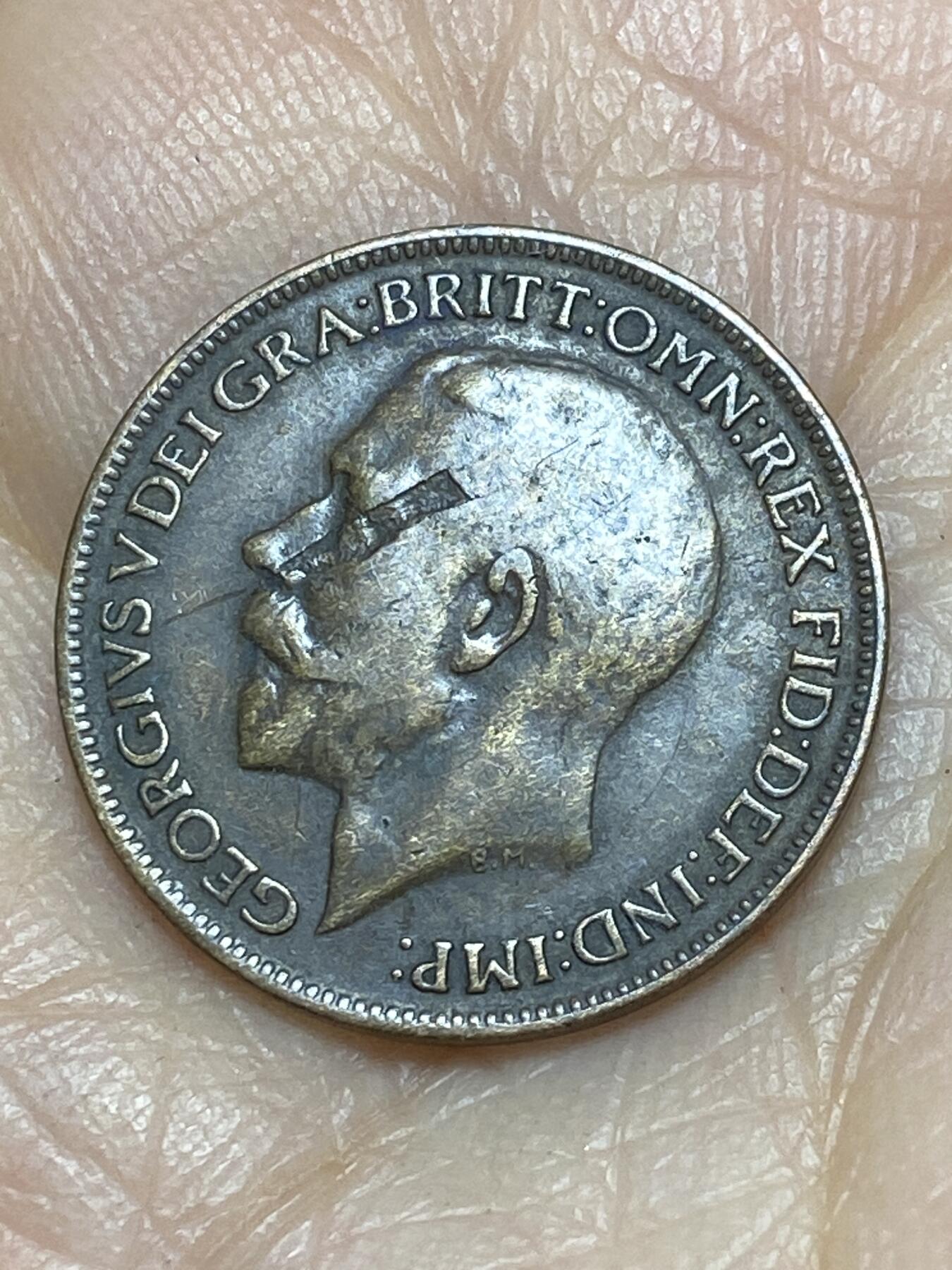 2025年第一百二十四场(总第一百五十场）外国好品散币(免佣金) 英国🇬🇧1919年1法新(乔治五世第二版)