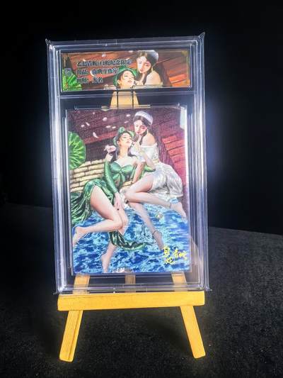 无佣金 不寄存  卡牌设有底价 拒绝小号抬价 大家放心拍 所有拍品部分套有卡膜 部分卡牌多宫 自制卡牌 不包厂瑕 放大镜 品控 勿拍 流拍商品会循环 感谢大家支持 留个关注 不定时上新 谢谢 - 奇点卡牌 青蛇白蛇合体粗闪 卡砖