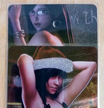 龙虎卡牌第六二场 百里霸场 （无佣金，周六结拍，欢迎送拍） - 粗闪2张 最终幻想卡牌 蒂法艺术版