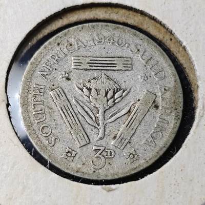 KK钱币收藏小铺  第365场  2月预留时间 周末发货 -  1940南非3便士银币