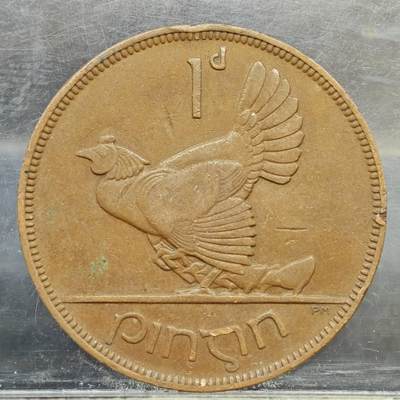 【淘币小摊】实时拍第七百八十九拍   散币场   满百包邮可预留二周 每周一统一发货   - 爱尔兰1933年1便士母鸡铜币